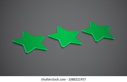 3D star rating or background, vector illustartion