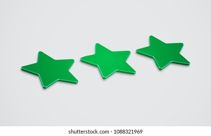 3D star rating or background, vector illustartion