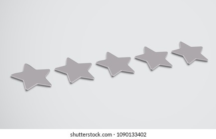 3D star rating or background, vector illustartion