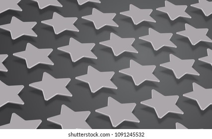 3D star rating or background, vector illustartion
