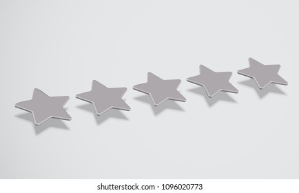 3D star rating or background, vector illustartion