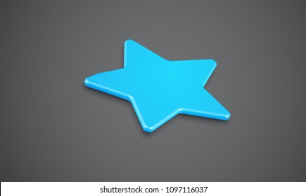 3D star rating or background, vector illustartion
