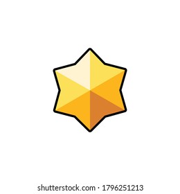 3d star sign icon. Vector illustration eps 10