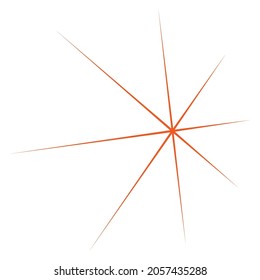 3D star, starburst, sunburst icon, symbol in perspective. Radial shape, design element. Badge, seal vector