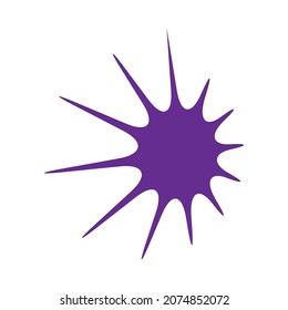 3D star, starburst, sunburst icon, symbol in perspective. Radial shape, design element. Badge, seal vector
