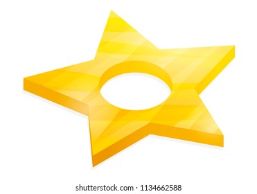 3d Star. 3d Star. Use for Your Design. Frame for text, photo. Vector isolated stock illustration.Use for Your Design. Vector isolated stock illustration.