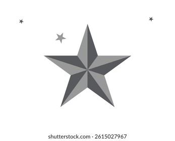 3D Star vector icon design 