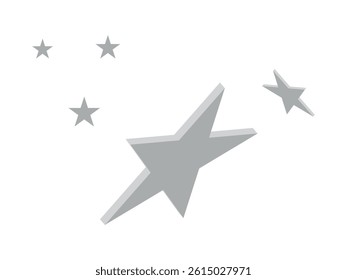 3D Star vector icon design 
