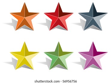 3D Star vector-illustration.