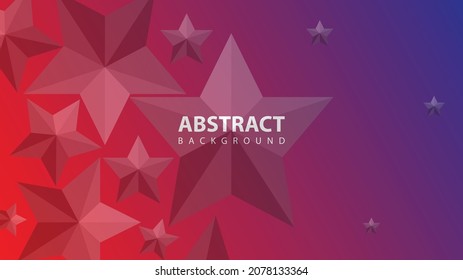 3D stars Geometric Abstract Background. Stars Pattern for landing page, website banner, cover and other design need.