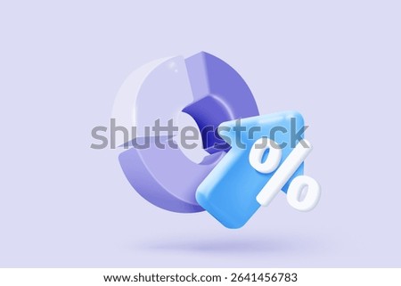 3d statistic graph icon for investment diagram report. creative solution concept on pastel background. Goal for business, bank, finance. 3d analysis investment graph vector icon render illustration