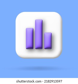 3D statistics Graphic icon analytics chart