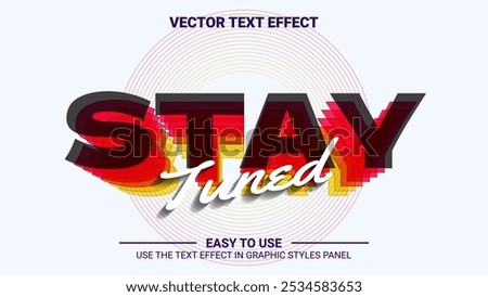 3d stay tuned editable text effect