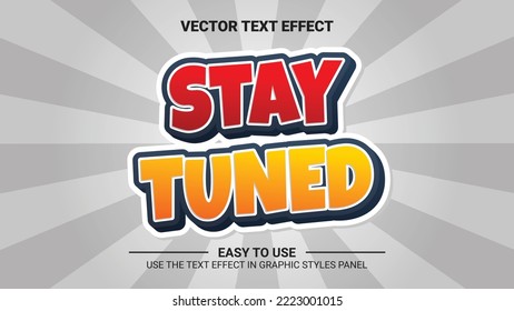 3d stay tuned text effect