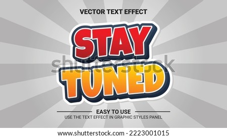 3d stay tuned text effect