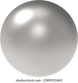 Ilustración vectorial de esfera de acero 3D