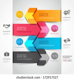 3d step arrow staircase diagram business. Vector illustration. can be used for workflow layout, banner, number options, step up options, web design, infographics.