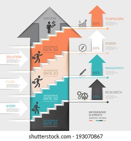 3d step up arrow staircase diagram business. Vector illustration. can be used for workflow layout, banner, number options, step up options, web design, infographics.