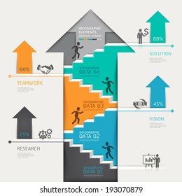 3d step up arrow staircase diagram business. Vector illustration. can be used for workflow layout, banner, number options, step up options, web design, infographics.