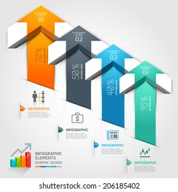 3d step up arrow staircase diagram business. Vector illustration. can be used for workflow layout, banner, number options, step up options, web design, infographics.