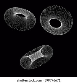 3D stippled tor   - vector illustration 