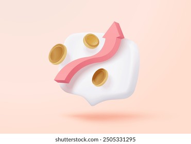 3D-Aktienhandel Diagramm Bericht für den statistischen Markt in Blase Symbol. Verkaufen und kaufen Sie Geld bar und tauschen Sie mit dem Finanzgeschäft, Analyse der Investitionen. 3D-Bank-Handel Symbol, Vektorgrafik