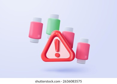 3D stock trading graph report for statistic in bubble icon. Sell and buy money cash and exchange with finance business failure, analyzing investment. 3d bank trading icon vector render illustration