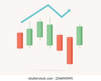 3d stock trading for successful idea. Investing business and banking management
