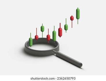 3d stock trading for successful idea. Excellent investing business and banking management. Investment management with 3d graph concept. 3D  vector illustration. 