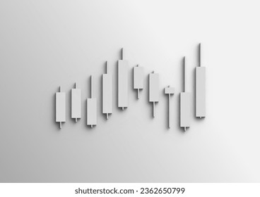 3d stock trading for successful idea. Excellent investing business and banking management. Investment management with 3d graph concept. 3D  vector illustration. 