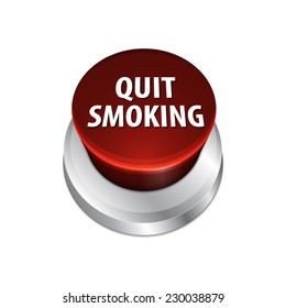 3D stop smoking button