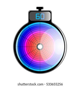 3D stop watch on a white background