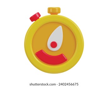 Ilustración vectorial de icono de cronómetro de 3d