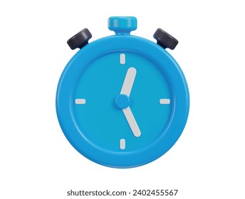 3d stopwatch timer clock icon vector illustration