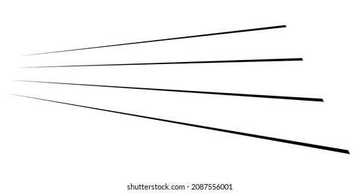 3D straight, parallel dynamic irregular lines, stripes element. Action, burst, speed comic effect lines
