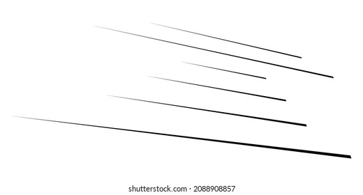 3D straight, parallel dynamic irregular lines, stripes element. Action, burst, speed comic effect lines