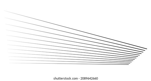 3D gerade, parallele dynamische, unregelmäßige Linien, Streifen Element. Action, Burst, Speed Comic-Effektlinien