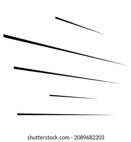 3D straight, parallel dynamic irregular lines, stripes element. Action, burst, speed comic effect lines