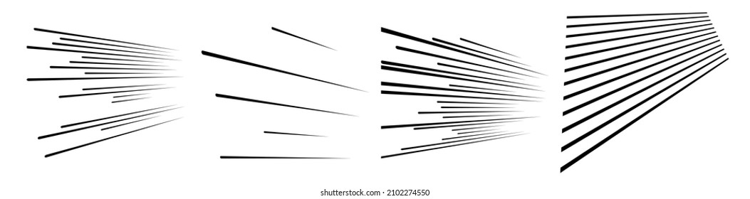 3D straight, parallel dynamic irregular lines, stripes element. Action, burst, speed comic effect lines
