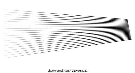 3D gerade, parallele dynamische, unregelmäßige Linien, Streifen Element. Action, Burst, Speed Comic-Effektlinien