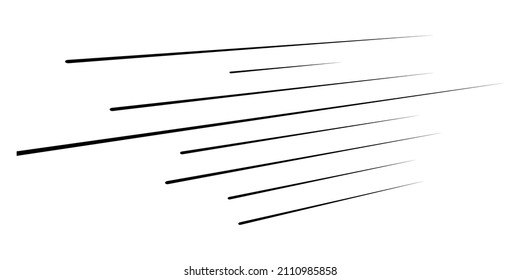 3D straight, parallel dynamic irregular lines, stripes element. Action, burst, speed comic effect lines