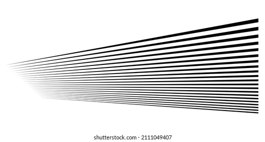 3D Straight, Parallel Dynamic Irregular Lines, Stripes Element. Action, Burst, Speed Comic Effect Lines