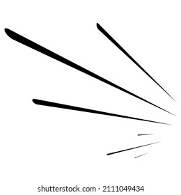 3D straight, parallel dynamic irregular lines, stripes element. Action, burst, speed comic effect lines