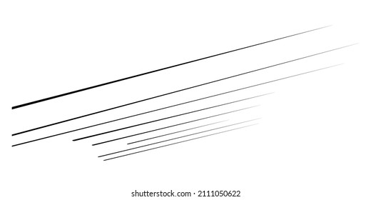 3D straight, parallel dynamic irregular lines, stripes element. Action, burst, speed comic effect lines