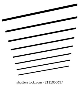 3D straight, parallel dynamic irregular lines, stripes element. Action, burst, speed comic effect lines