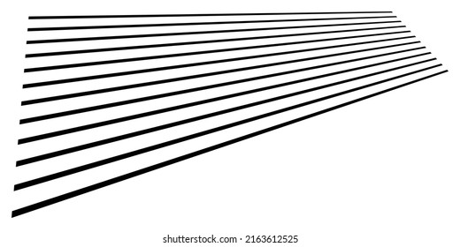 3D straight, parallel dynamic irregular lines, stripes element. Action, burst, speed comic effect lines