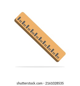 3D-Lineal im minimalen Cartoon-Stil