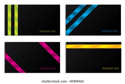 3d striped business cards