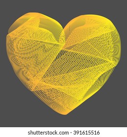 3D stroke warm heart