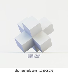 3d structure vector illustration. 